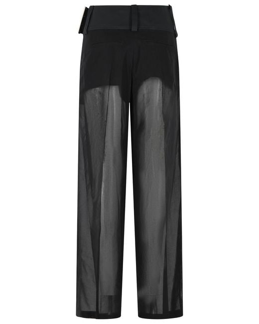 Sportmax Black 'Ferito' Loose Pants