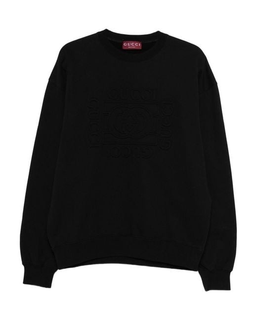 Gucci Black Crewneck Cotton Sweater