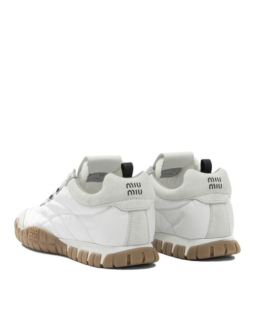 Miu Miu White Tyre Sneakers