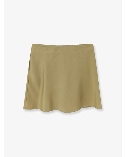 DUNST Natural Satin Skirt With Shorts