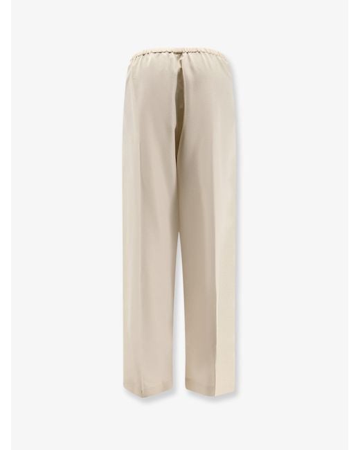 The Row Natural Beta Silk Trousers