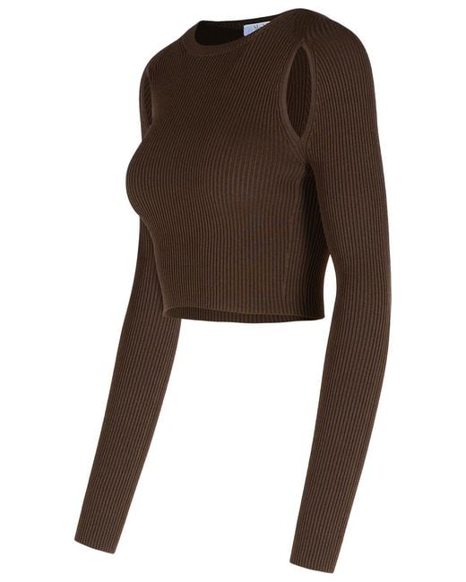 Max Mara Brown 'Ala' Viscose Blend Sweater
