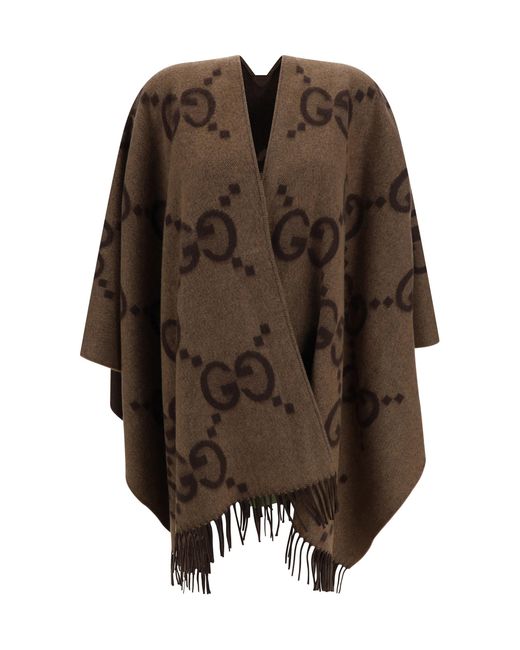 Gucci Brown Poncho