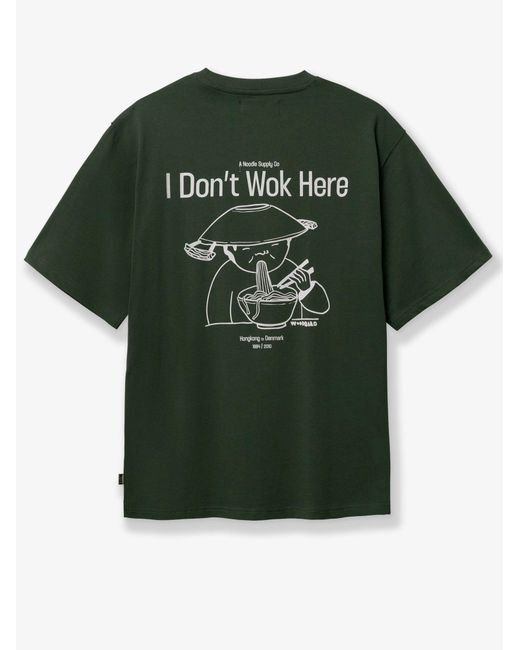 Woodbird Green Wbbaine Organic Cotton T-Shirt for men