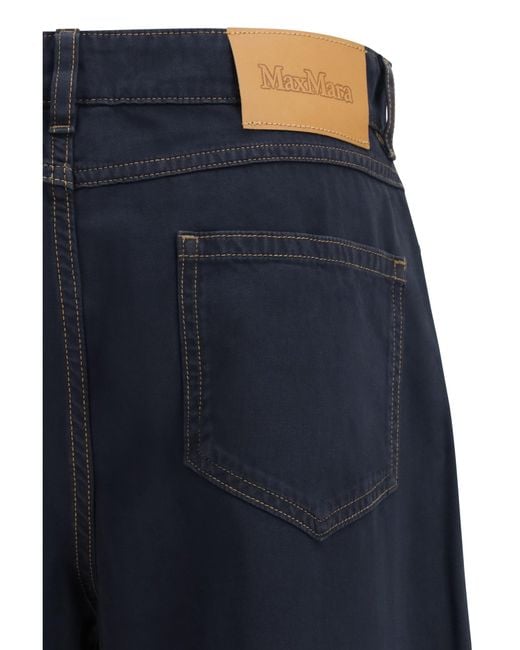 Max Mara Blue Baggy Pants