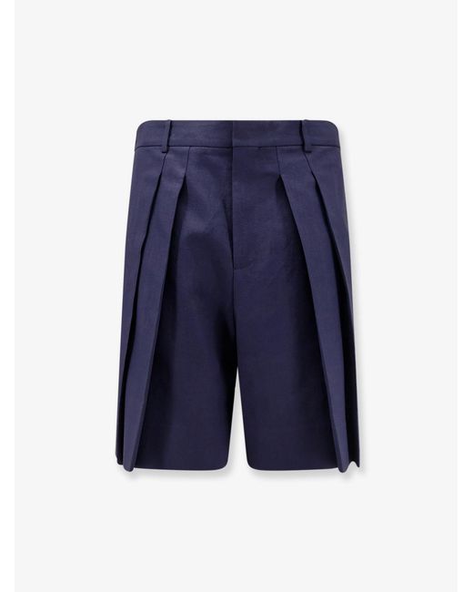 Loewe Blue Paula's Ibiza Linen And Cotton Bermuda Shorts for men