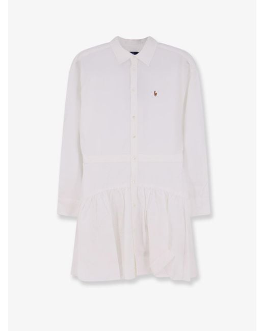 Polo Ralph Lauren White Cotton Shirt Dress