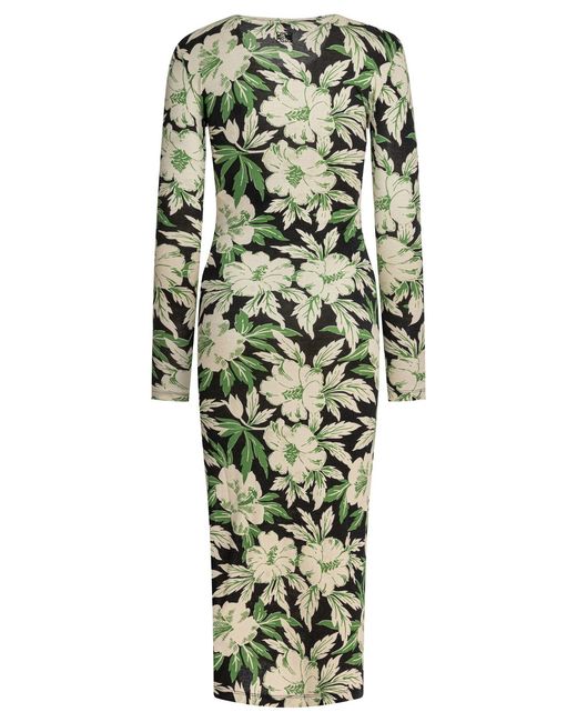 Loewe Green Silk And Cotton Dress