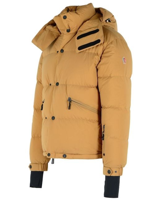 Moncler Natural 'Coraia' Polyamide Hooded Ski Jacket for men