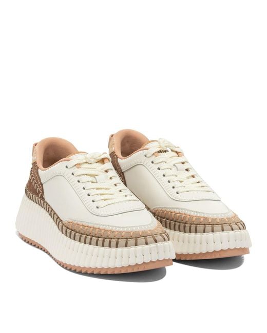 Chloé White "Nama" Sneakers