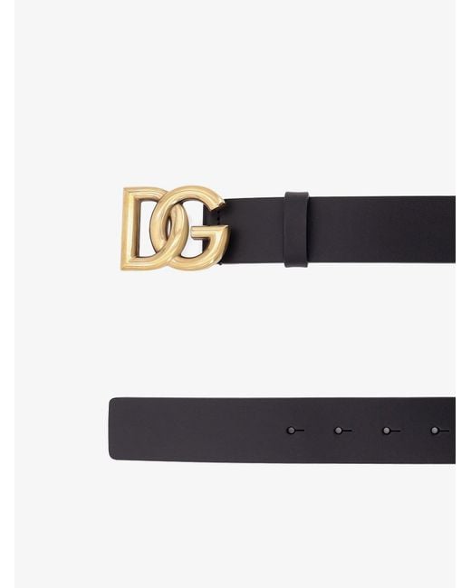 Dolce & Gabbana White Leather Belt for men