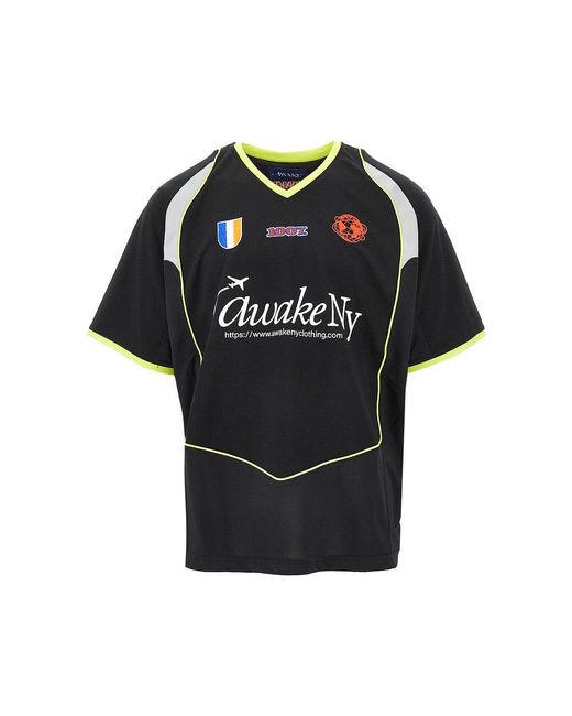 AWAKE NY Black 'Unisphere' Technical Jersey T-Shirt for men