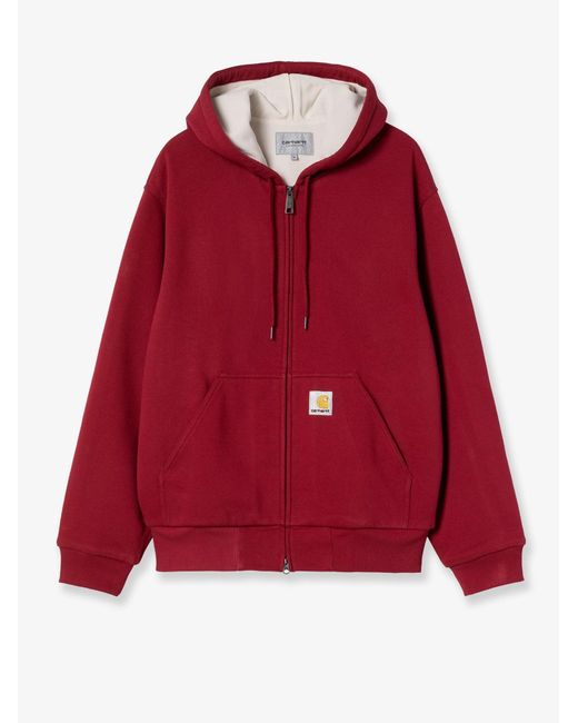 Men's Red Active Sweat Cotton Blend Jacket