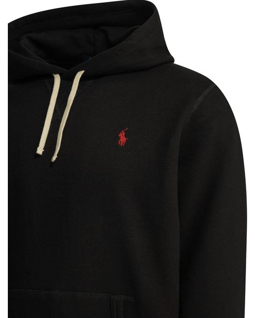 Polo Ralph Lauren Black Rl Hoodie for men