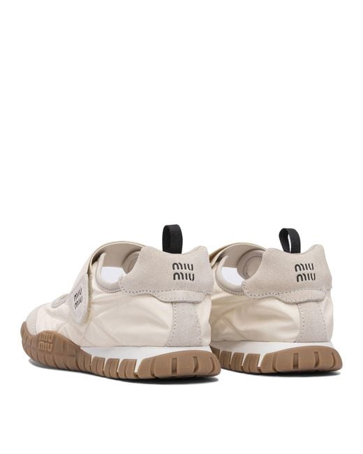 Miu Miu White Tyre Ballet Flats