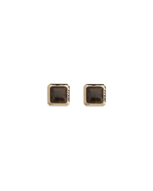 Self-Portrait White Square Enamel Earrings