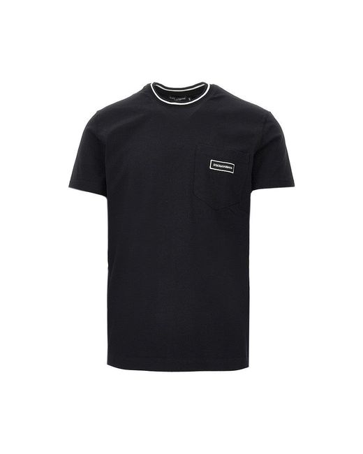 Dolce & Gabbana Black Dolce&Gabbana Cotton T-Shirt for men