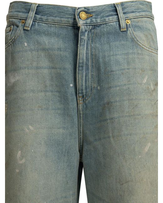 Golden Goose Deluxe Brand Green "Melody Boyfriend" Wide Leg Jeans