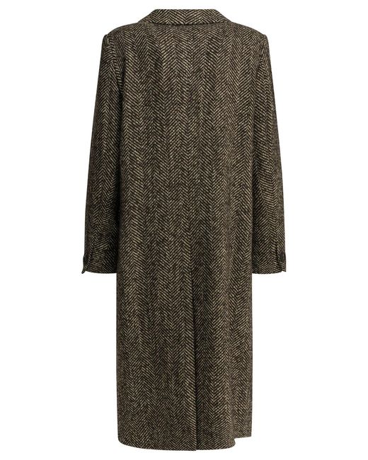 Tagliatore Brown Long Coat "Amanda"