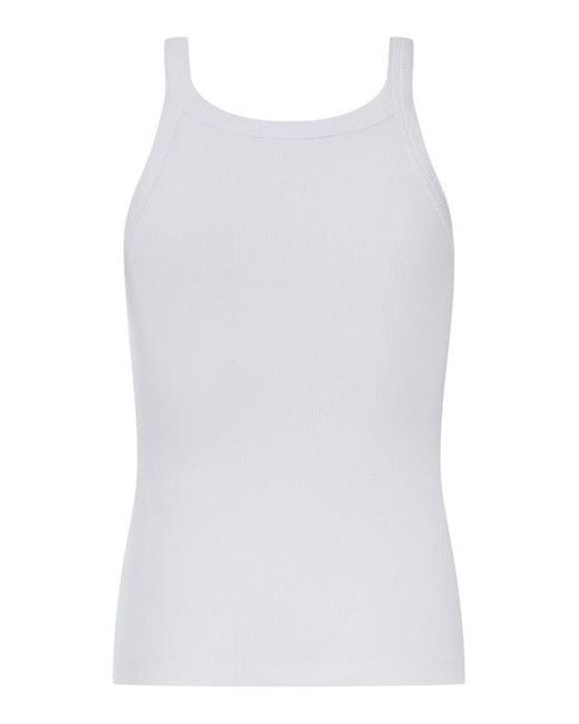 Fendi White Cotton Tank Top