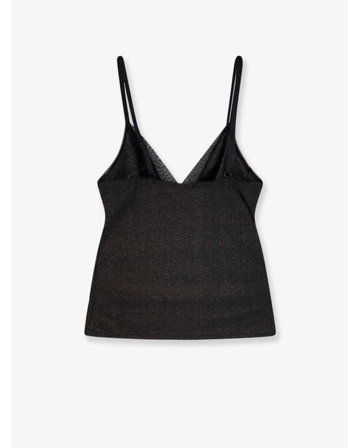 Boss Black Lurex Tank Top And Slip Set