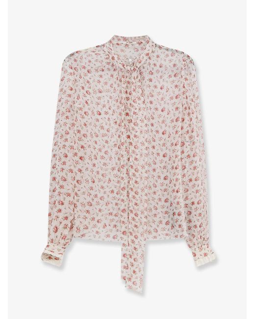 Dolce & Gabbana Pink Chiffon Shirt Silk Blend