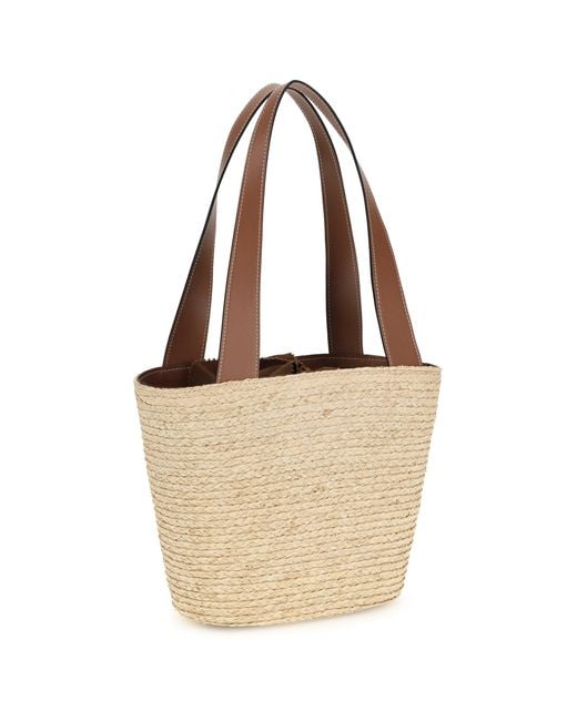 Roger Vivier White Mini Viv' Skate Raffia Bucket Bag