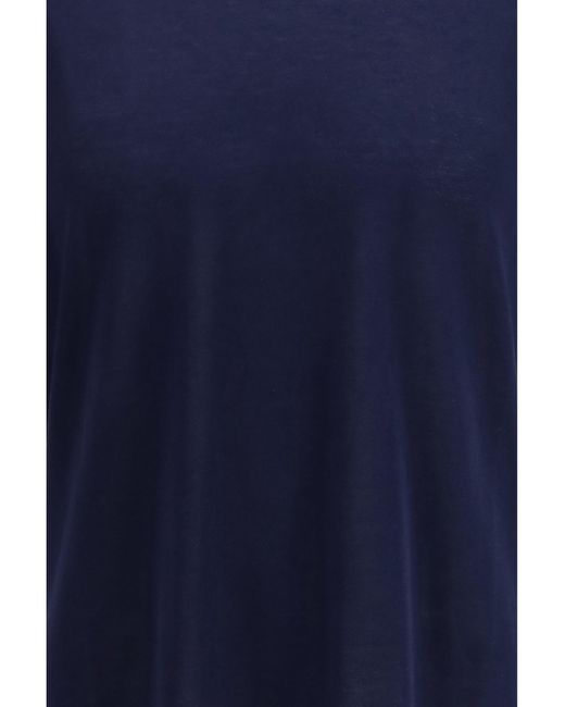 Cruna Blue Cotton Knitted T-Shirt for men