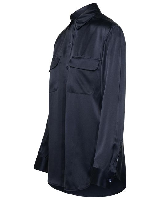 Equipment Blue Silk Shirt