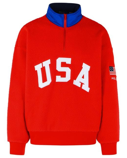 Polo Ralph Lauren Red Polyester Fleece for men