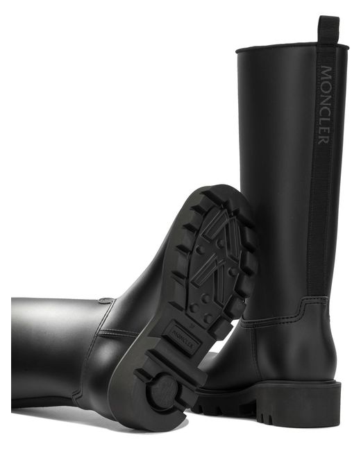 Moncler Black "Kickstream High" Rain Boots