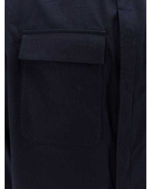 Hevò Blue Cotton Shirt Specchiolla for men