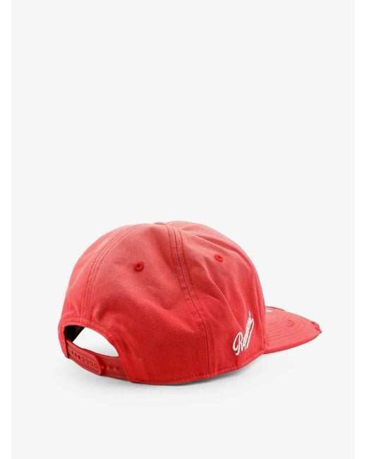 Represent Red Cotton Cap for men