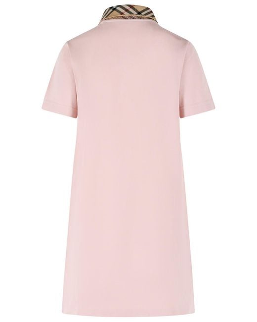 Burberry Pink 'Iris' Cotton Polo Shirt