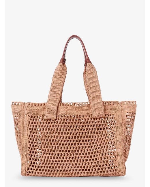 Chloé Brown East-West Summer Banana Raffia Shoulder Bag