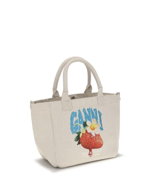 Ganni White Small Easy Shoulder Bag Sunlight