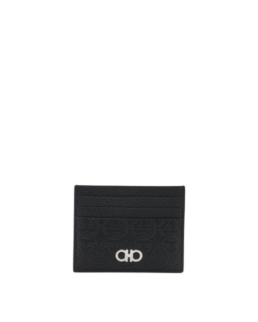 Ferragamo White Wallets & Card Holders Black for men
