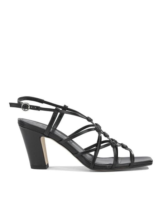 Aeyde Black "Acacia 75 Mm" Heeled Sandals