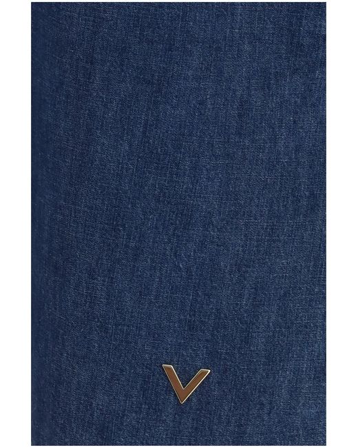 Valentino Blue Chambray Denim Dress