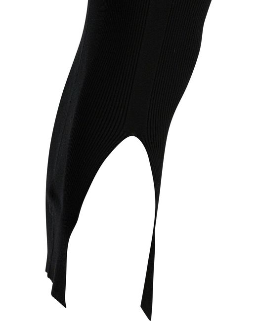 Rick Owens Black Knit Pencil Skirt