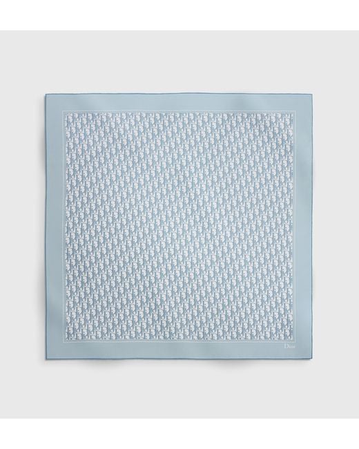 Dior Blue Oblique Silk Foulard Light