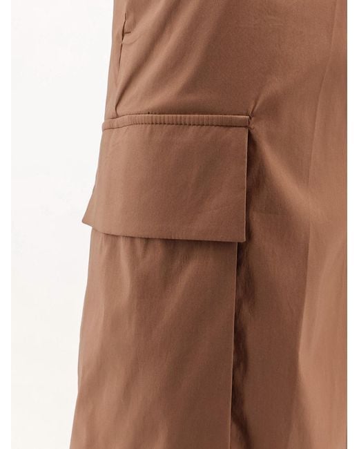 Hevò Brown Cotton Blend Bermuda Shorts for men