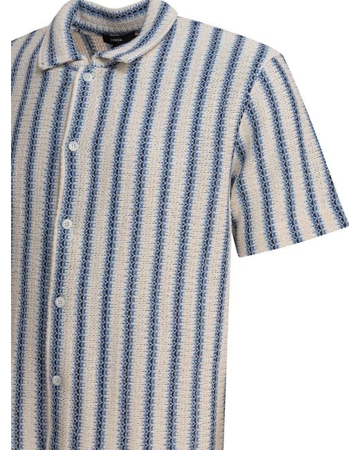 Vince Blue Striped Shirt for men