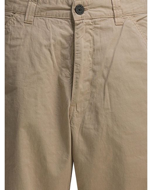 Stone Island Natural Relaxed Fit Cotton Pants for men