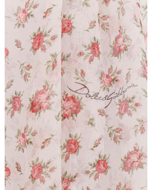 Dolce & Gabbana Pink Chiffon Shirt Silk Blend