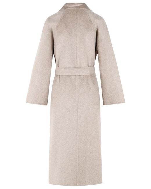 Max Mara Natural 'Icon Ludmilla' Sand Cashmere Coat