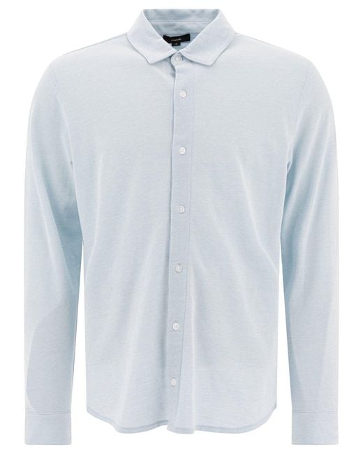 Vince White Cotton Pique Shirt for men