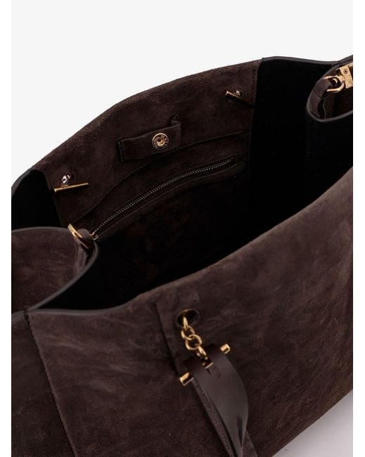 MINOBOSSI Black Paula Suede Shoulder Bag