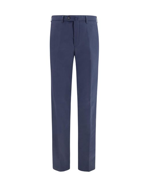 Men's Blue Cotton Trousers