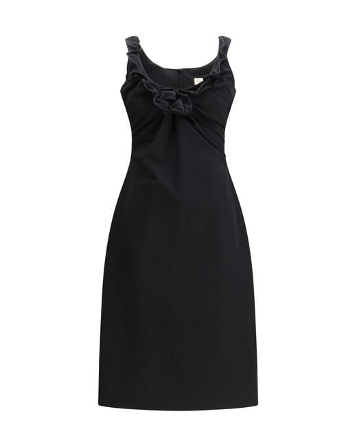 Magda Butrym Black Sleeveless Dress With A Draped Neckline